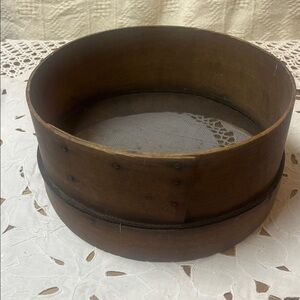 Antique Bentwood Wooden Sieve 10”